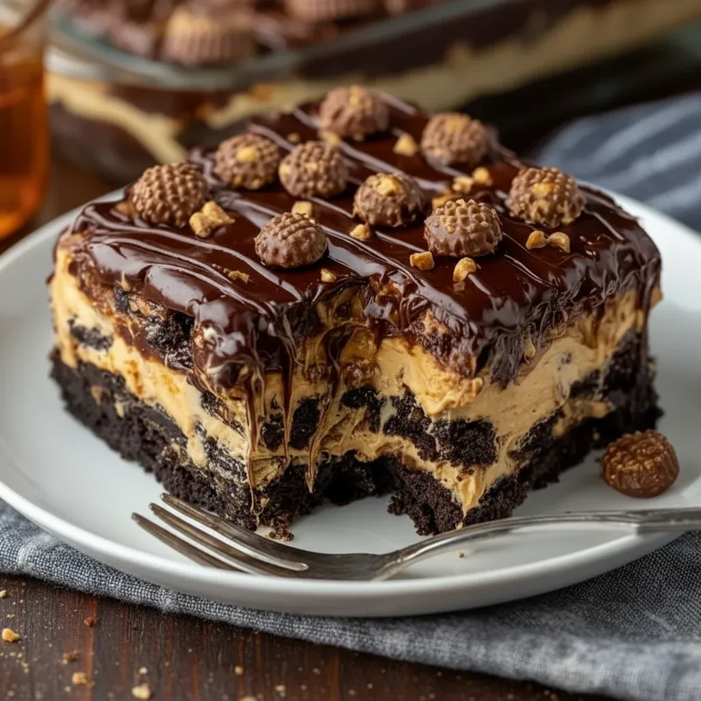 Reese’s Chocolate Peanut Butter Earthquake Cake
