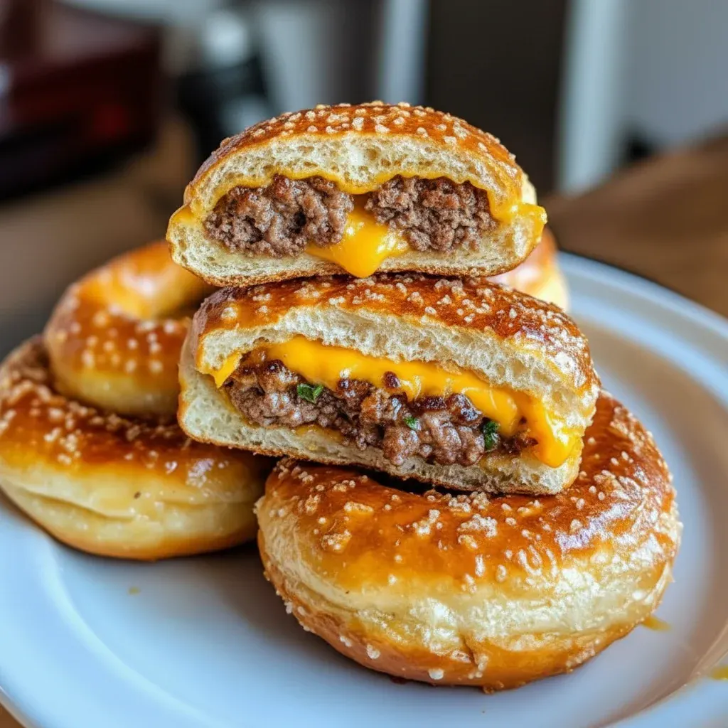 Cheesy Cheeseburger Pretzel Bombs Recipe