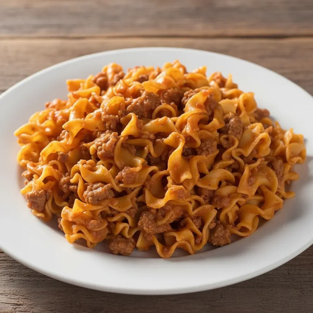Cheesy Hamburger Pasta Skillet Recipe