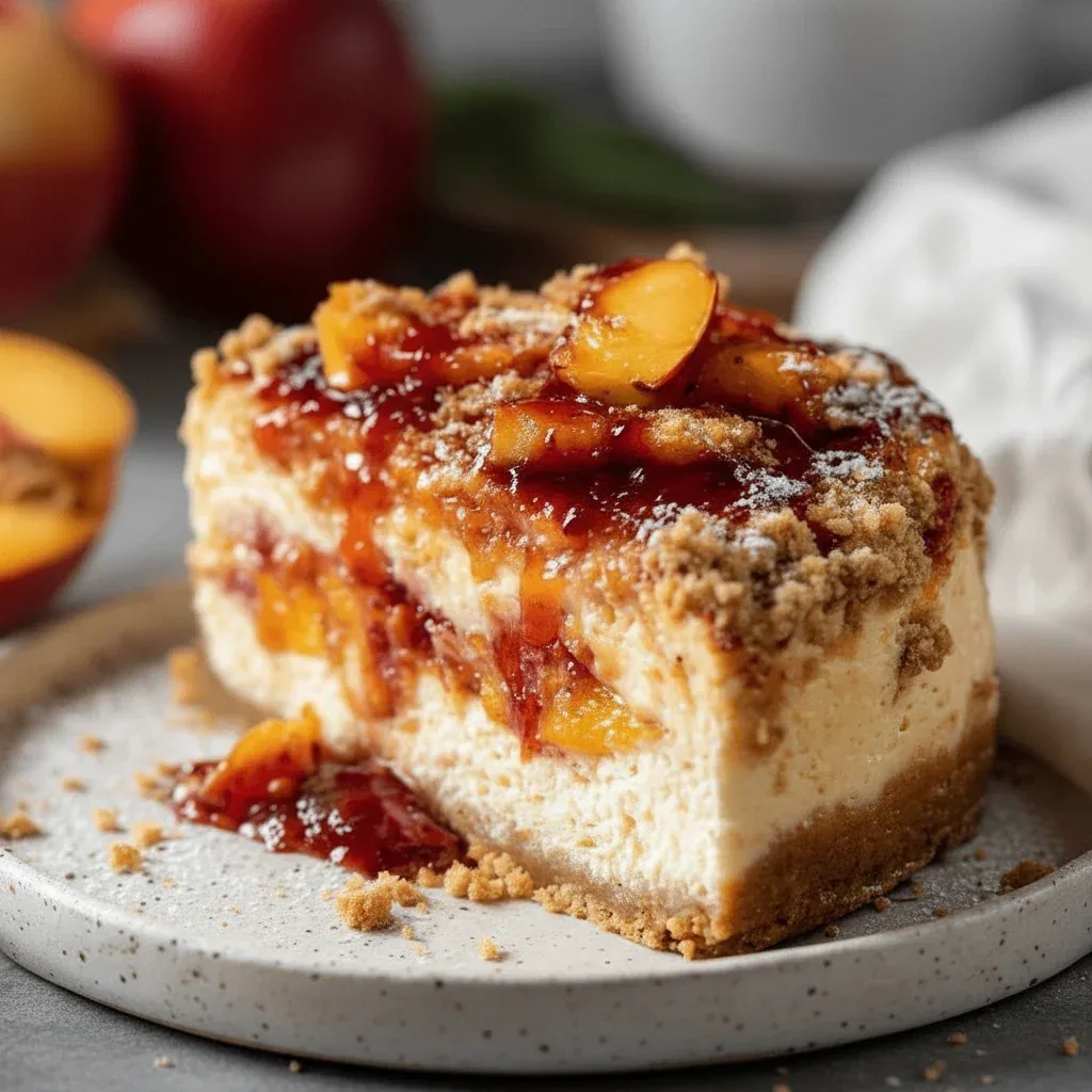 Peach Cobbler Cheesecake