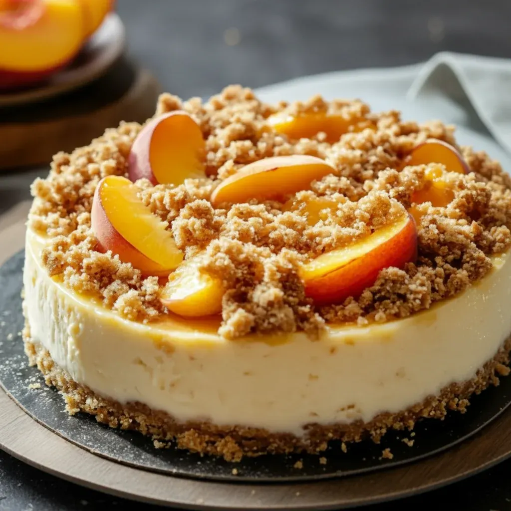 Peach Crumb Cheesecake