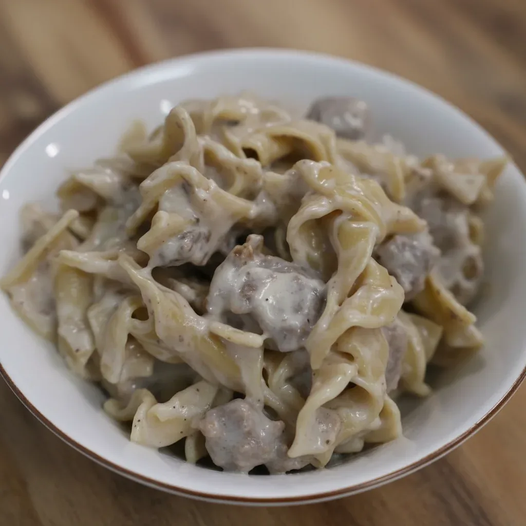 Classic Beef Stroganoff with Mushroom Soup