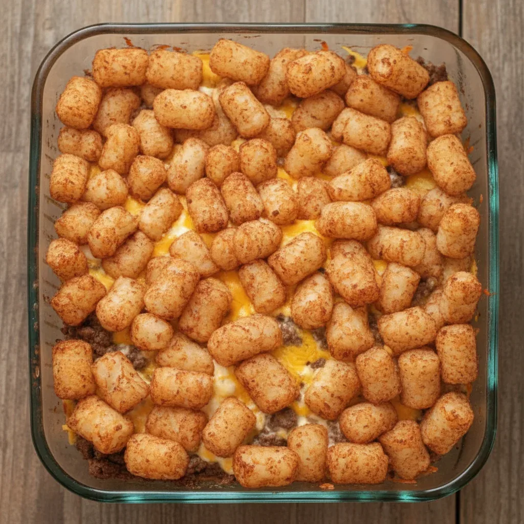 Cheeseburger Tater Tot Casserole Recipe