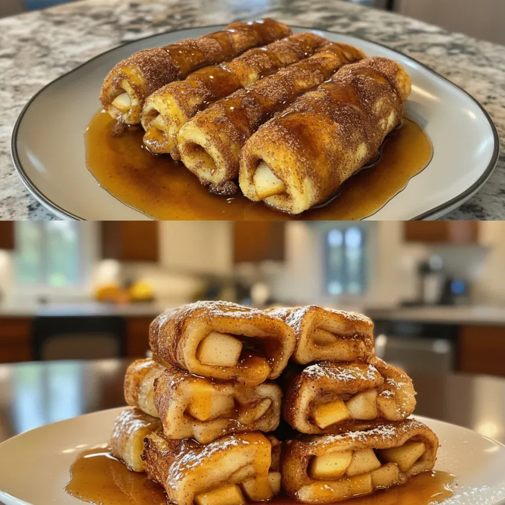 Apple Cinnamon French Toast Roll Ups