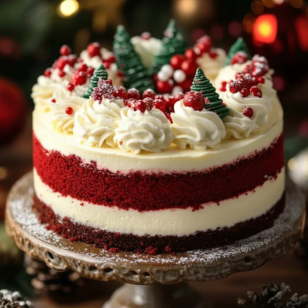 Christmas Red Velvet Cheesecake