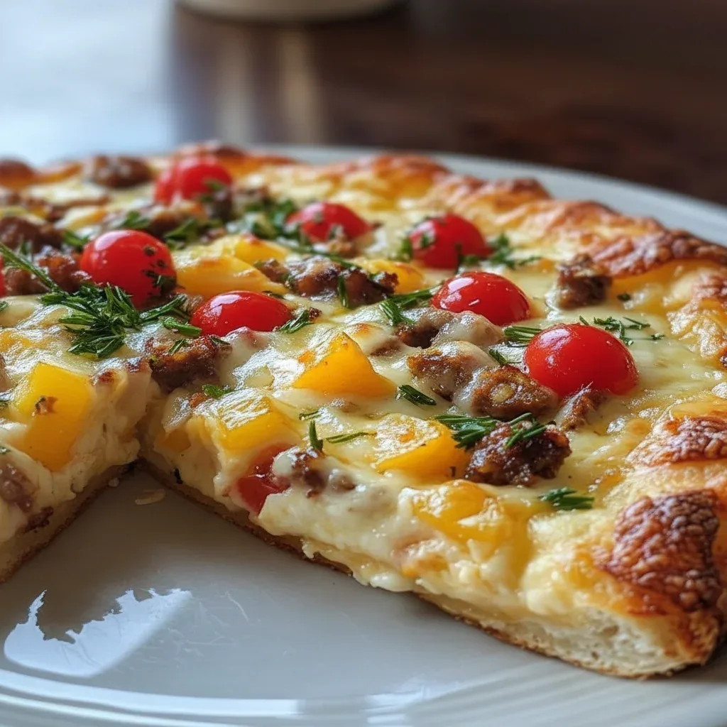 Christmas Breakfast Pizza