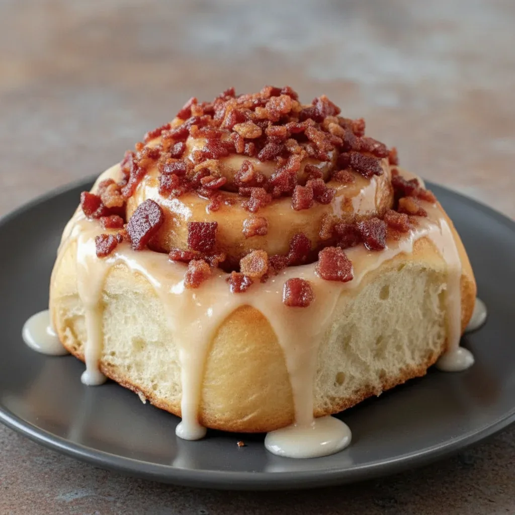 Maple Bacon Cinnamon Rolls