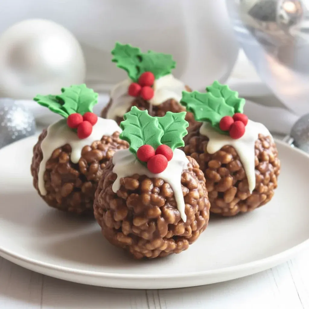 Rice Krispie Christmas Puddings