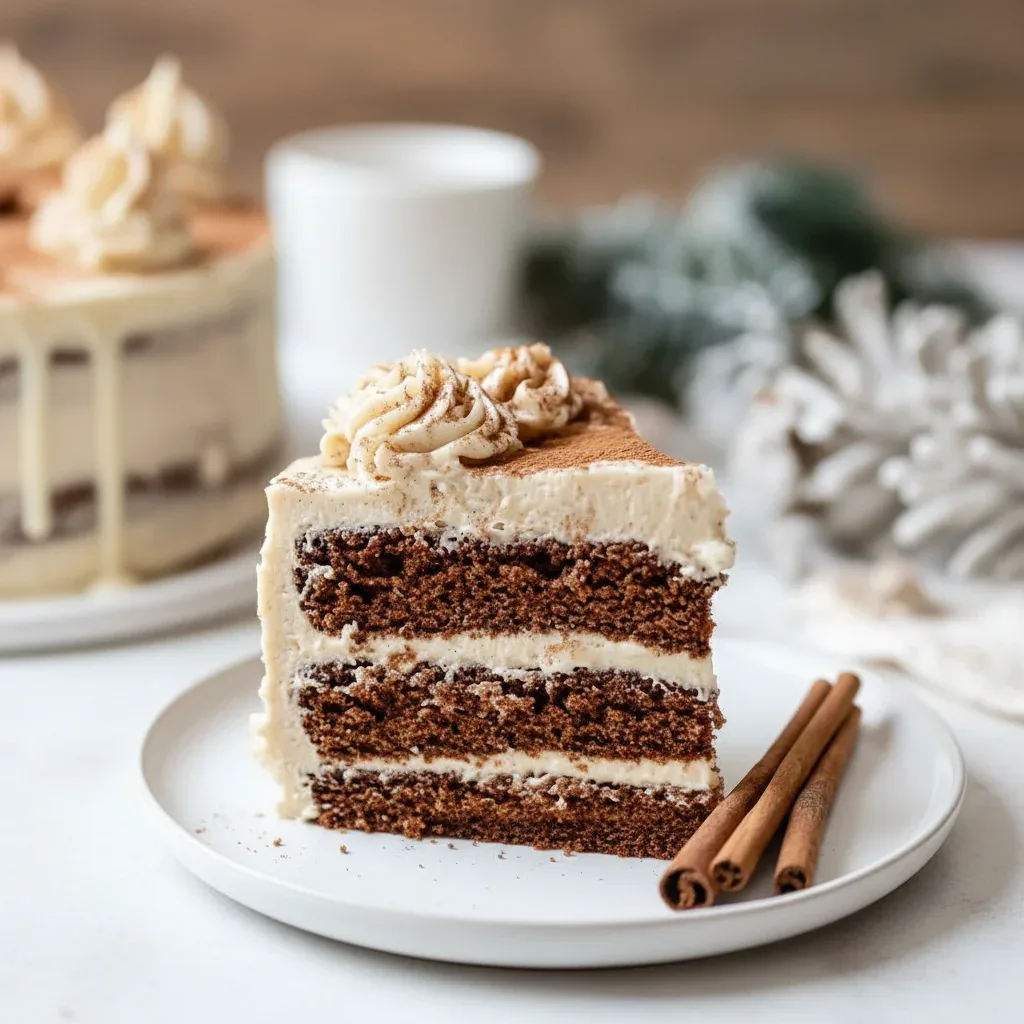 Christmas Spice Cake Eggnog Buttercream Frosting