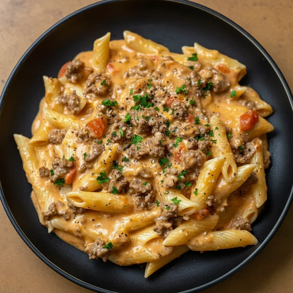Creamy Beef Pasta Skillet Dinner