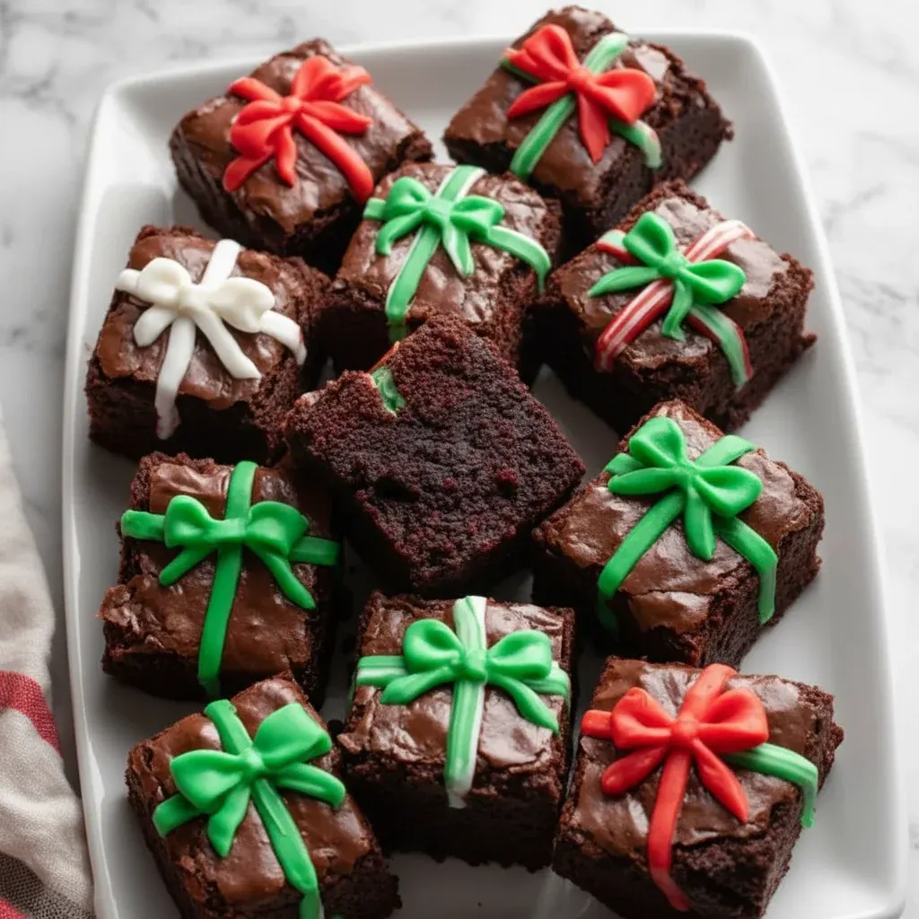 Christmas Present Brownies Recipe Holiday