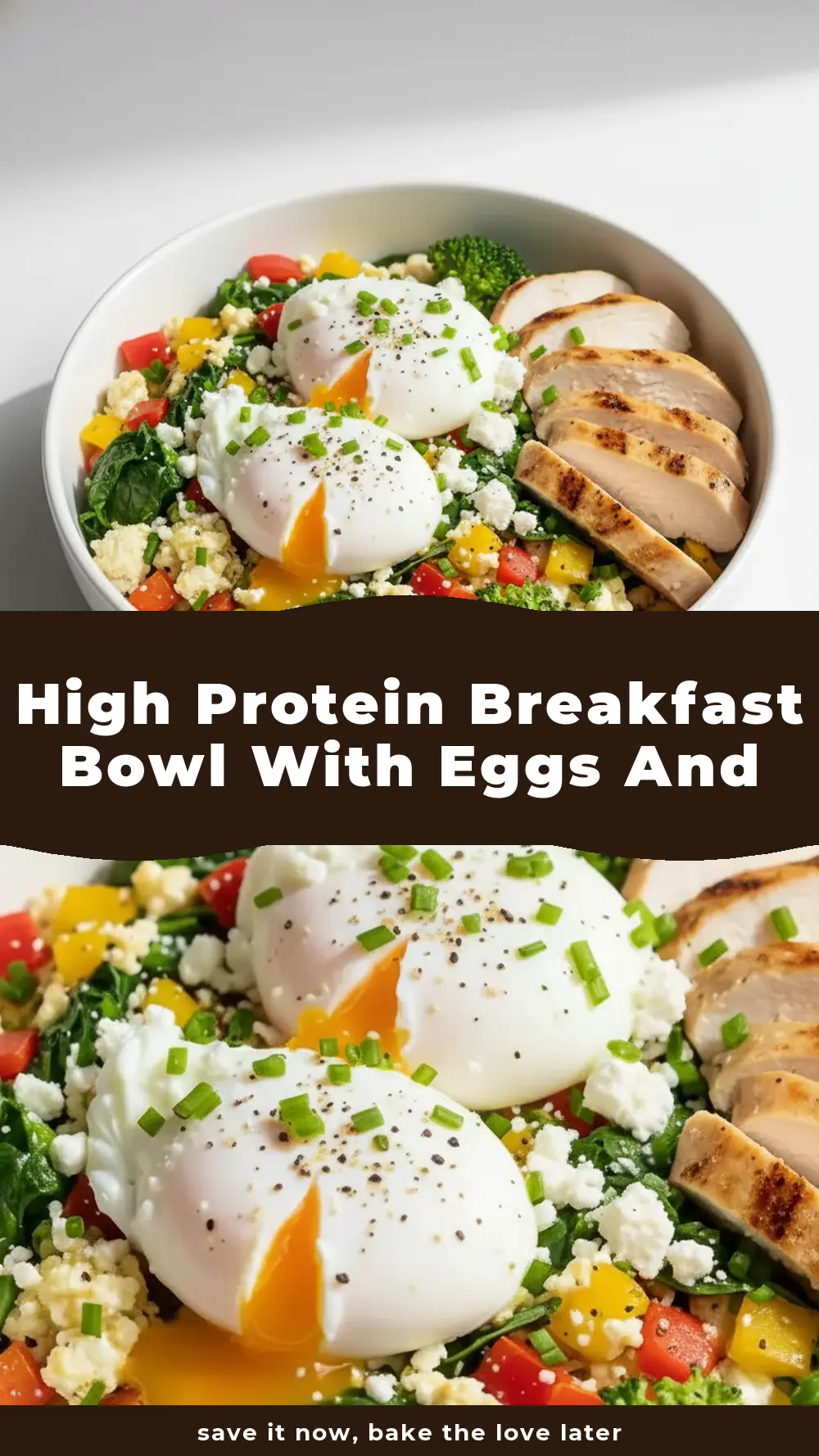 Save High Protein Breakfast Bowl with Eggs and Vegetables (Recipe) to Pinterest
