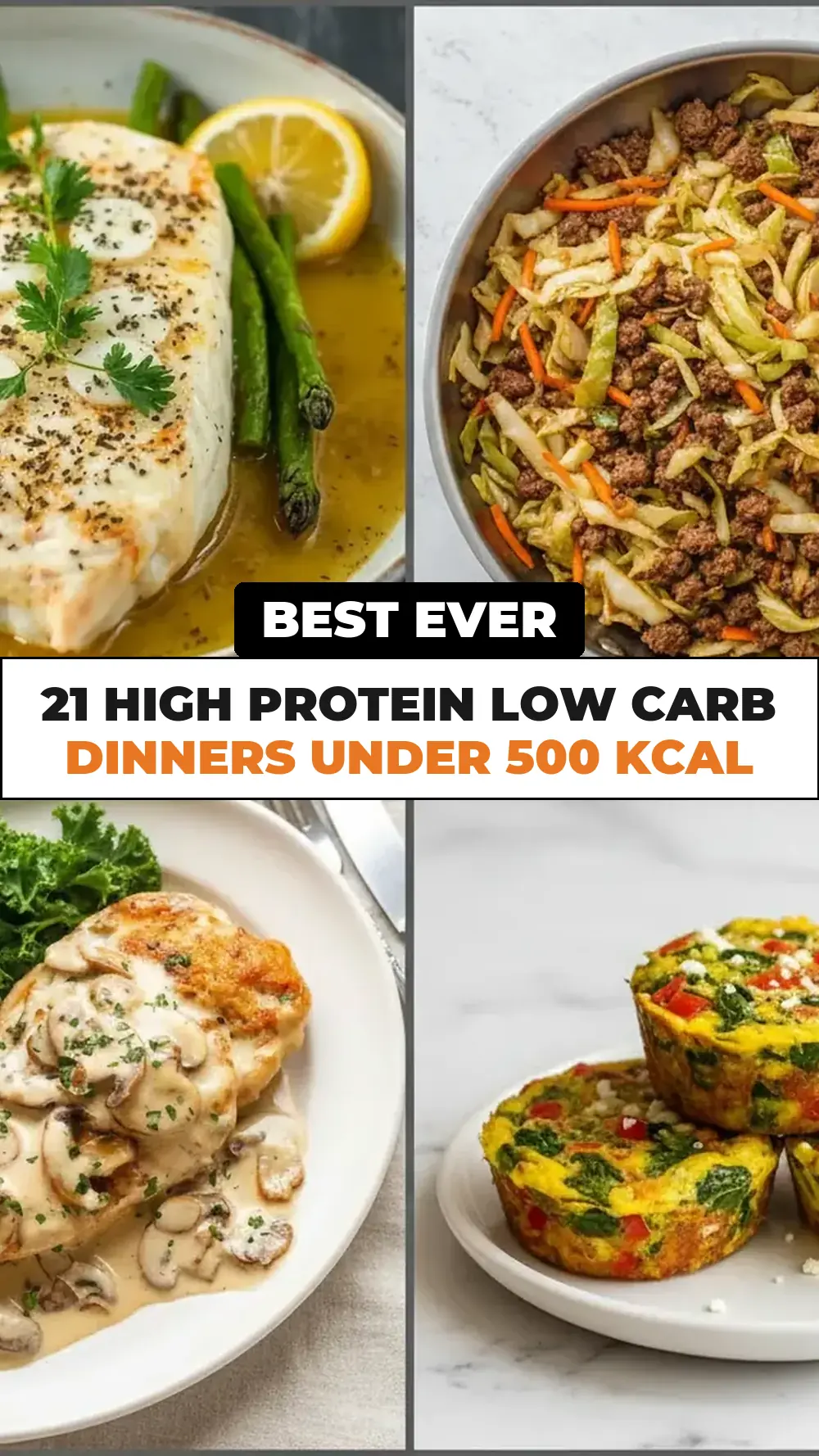 Save 21 High Protein Low Carb Dinners Under 500 Kcal to Pinterest