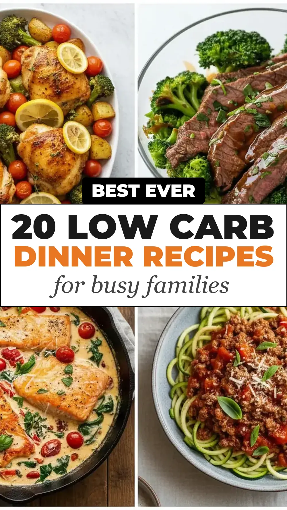 Save 20 Low Carb Dinner Recipes For Busy Families to Pinterest