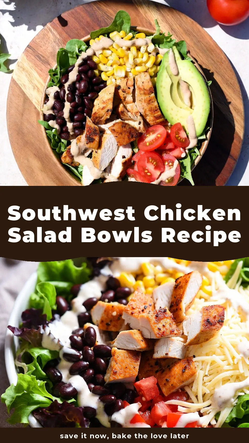 Save Southwest Chicken Salad Bowls Recipe to Pinterest
