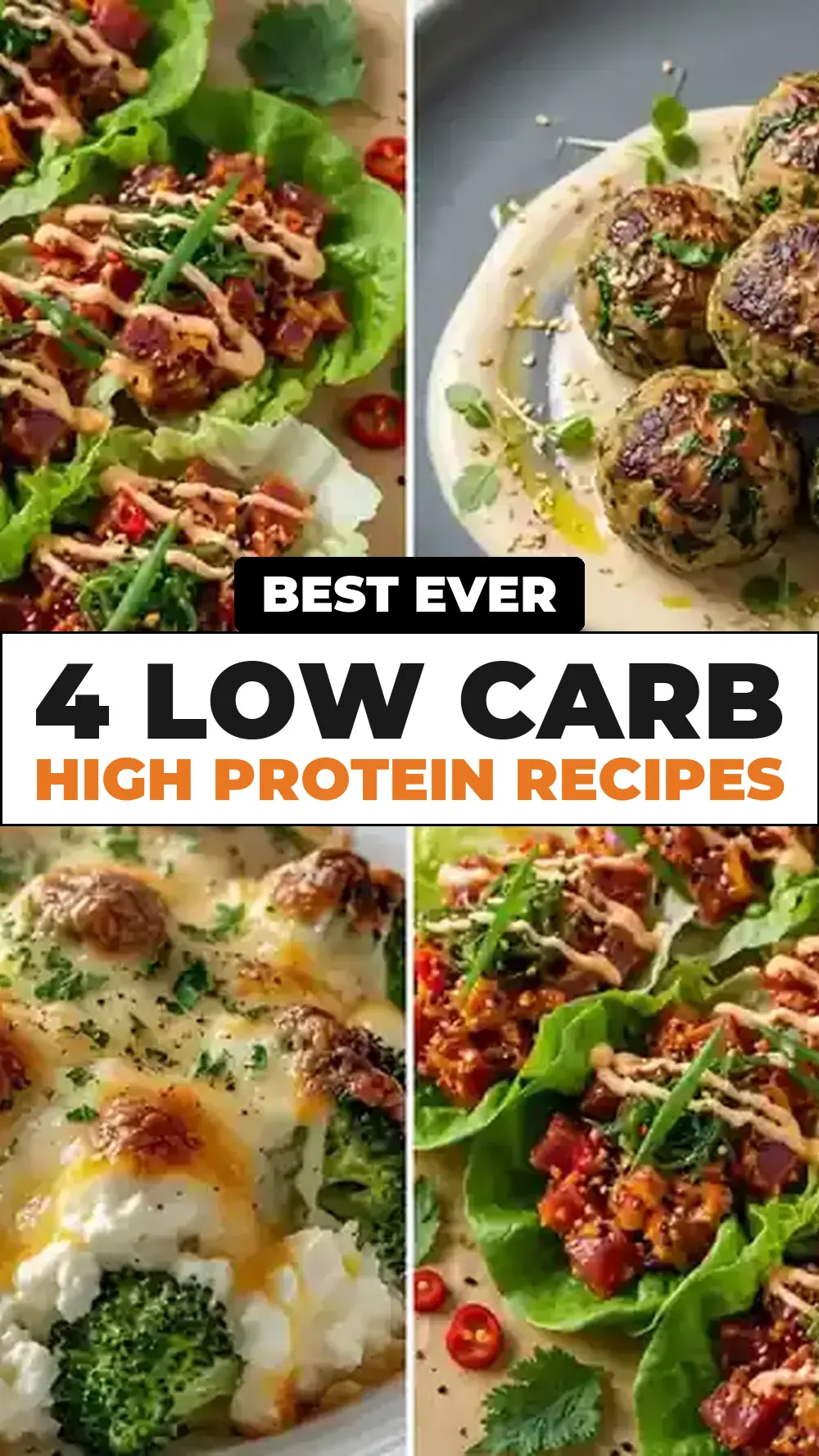 Save 4 Low Carb High Protein Recipes to Pinterest