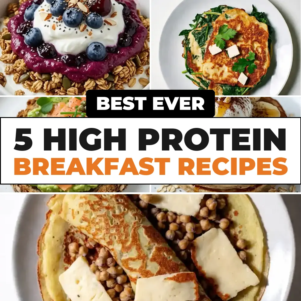 Save 5 High Protein breakfast Recipes to Pinterest