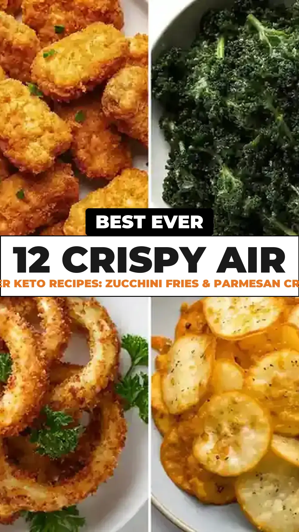 Save 12 Crispy Air Fryer Keto Recipes: Zucchini Fries & Parmesan Crisps to Pinterest