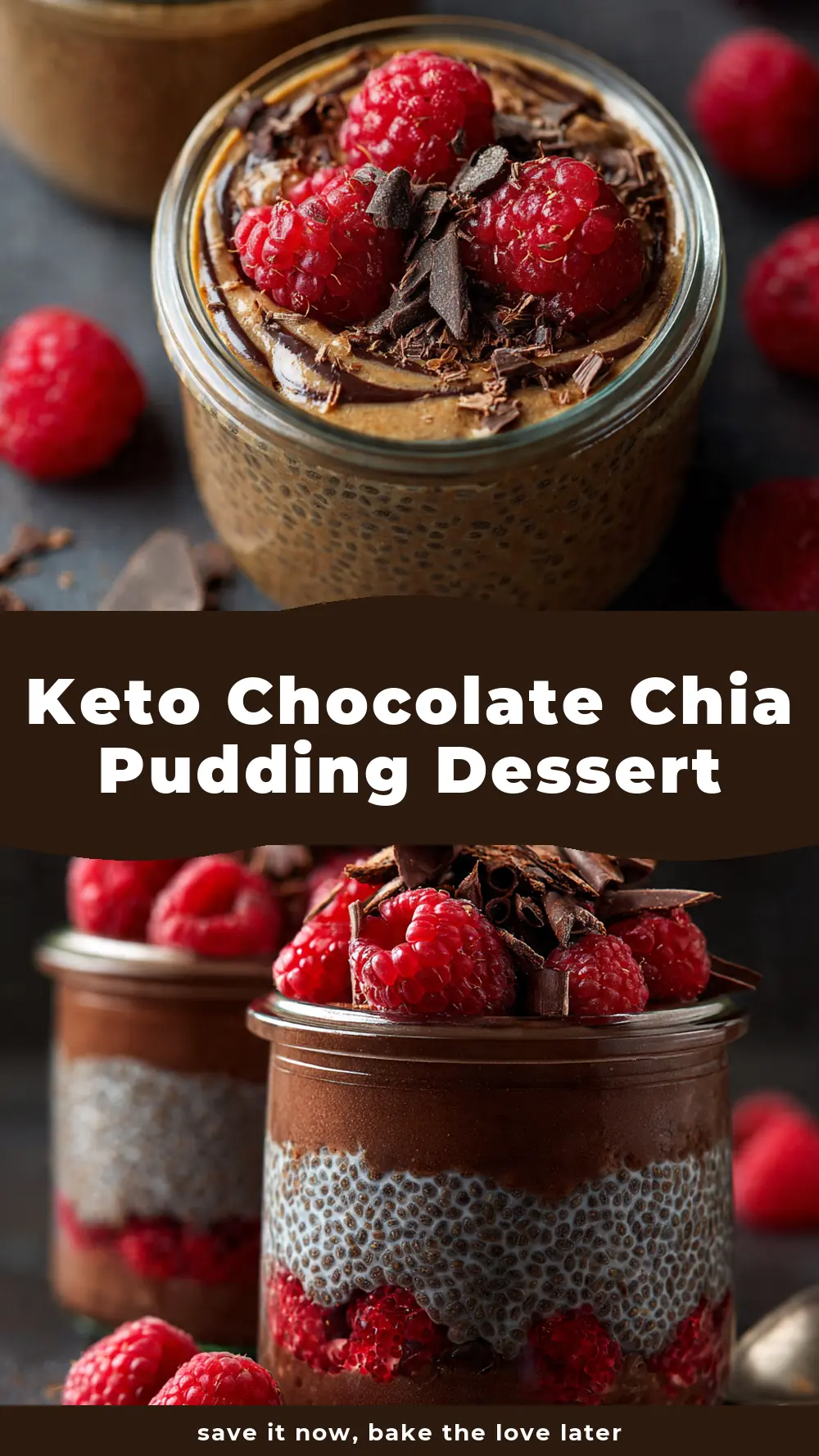 Save Keto Chocolate Chia Pudding Dessert to Pinterest