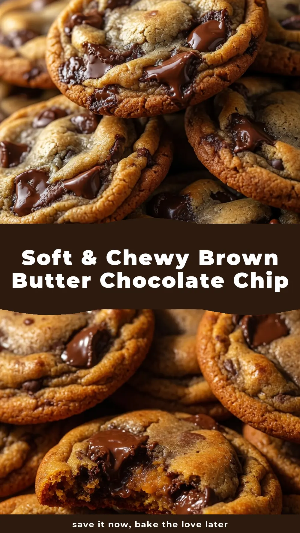 Save Soft & Chewy Brown Butter Chocolate Chip Cookies to Pinterest