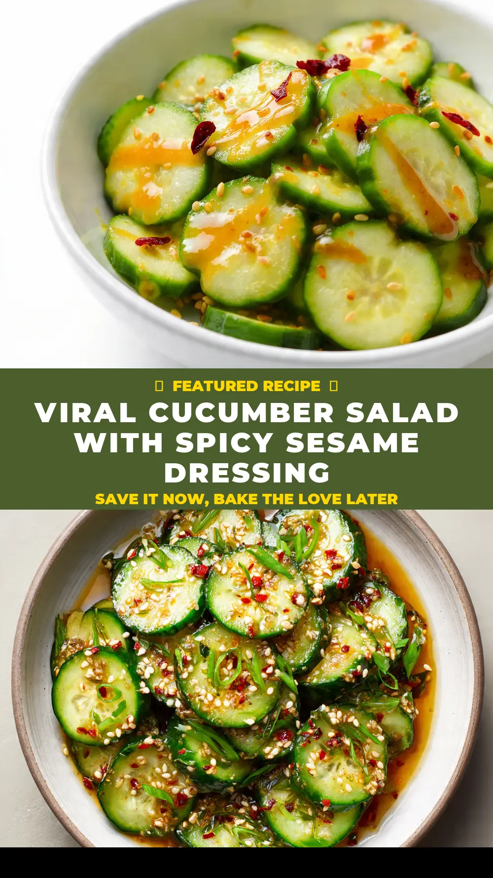 Save Viral Cucumber Salad with Spicy Sesame Dressing to Pinterest
