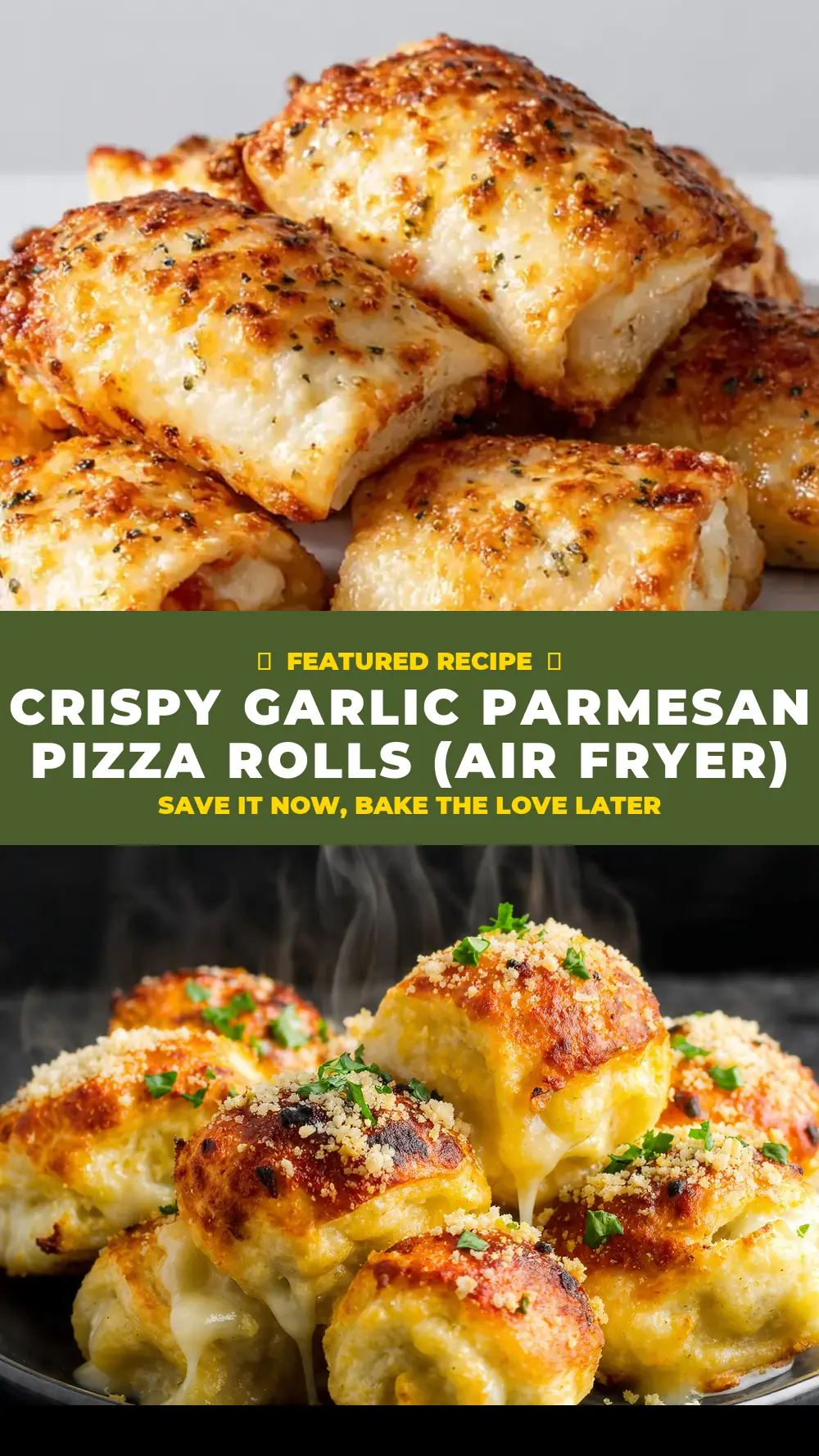 Save Crispy Garlic Parmesan Pizza Rolls (Air Fryer) to Pinterest