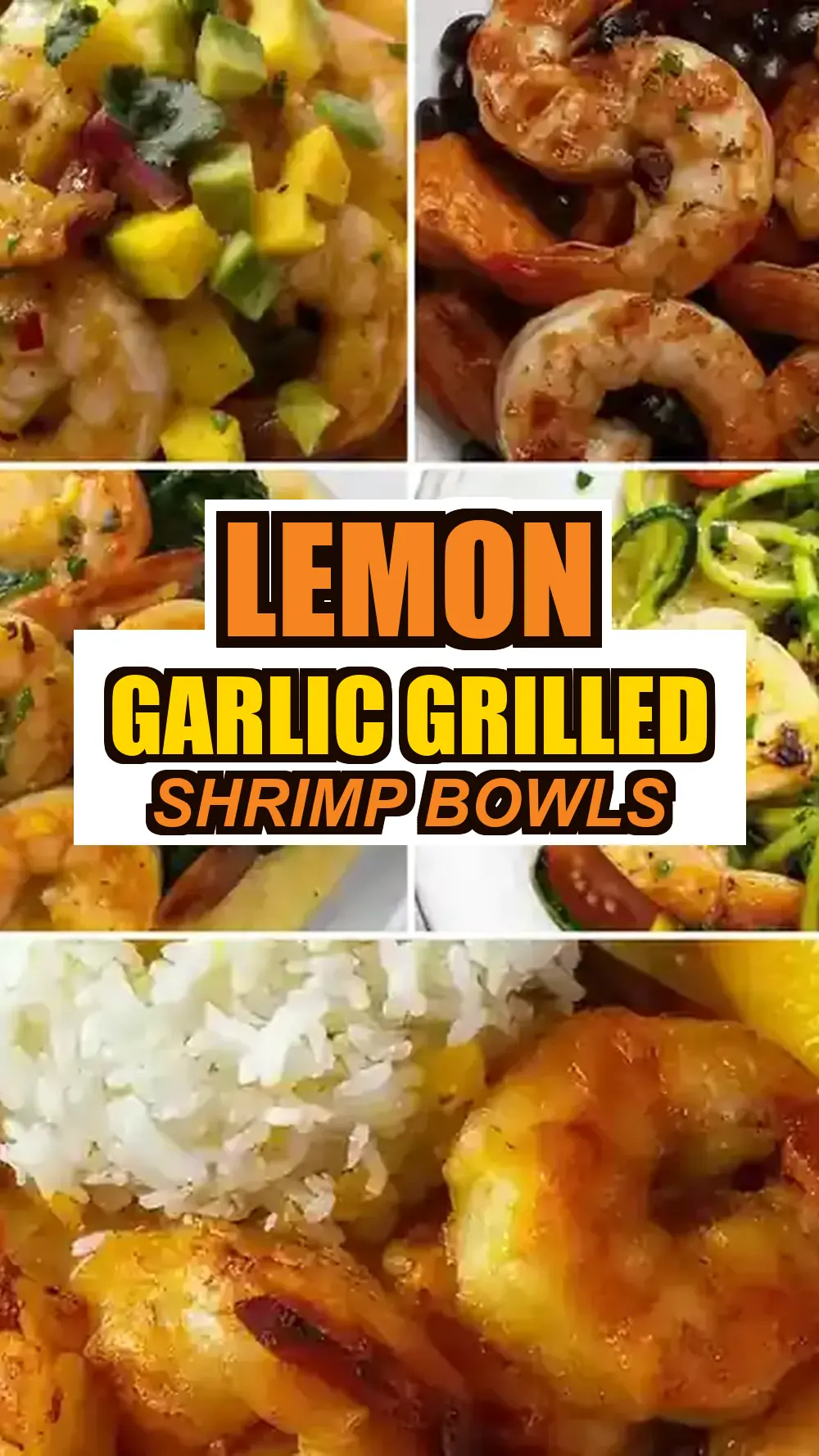 Save Lemon Garlic Grilled Shrimp Bowls to Pinterest
