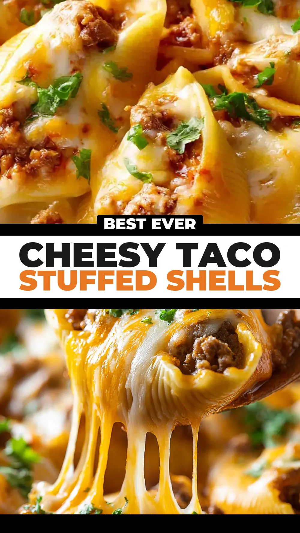 Save Cheesy Taco Stuffed Shells to Pinterest