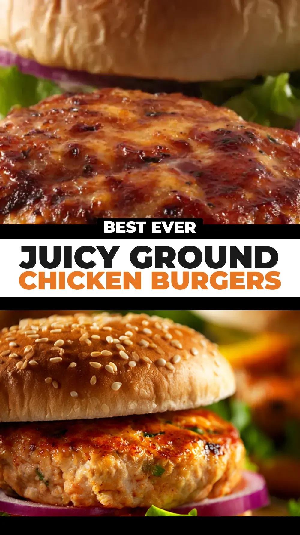 Save Juicy Ground Chicken Burgers to Pinterest