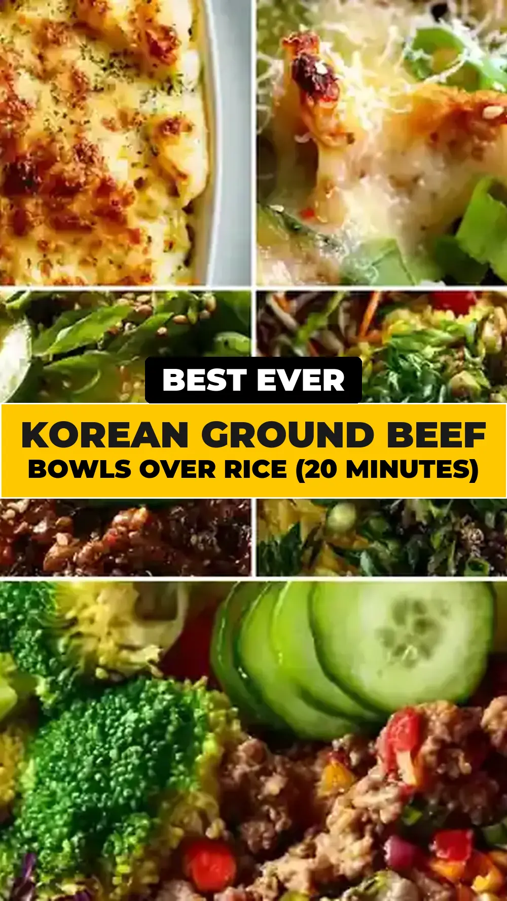 Save Korean Ground Beef Bowls over Rice (20 Minutes) to Pinterest