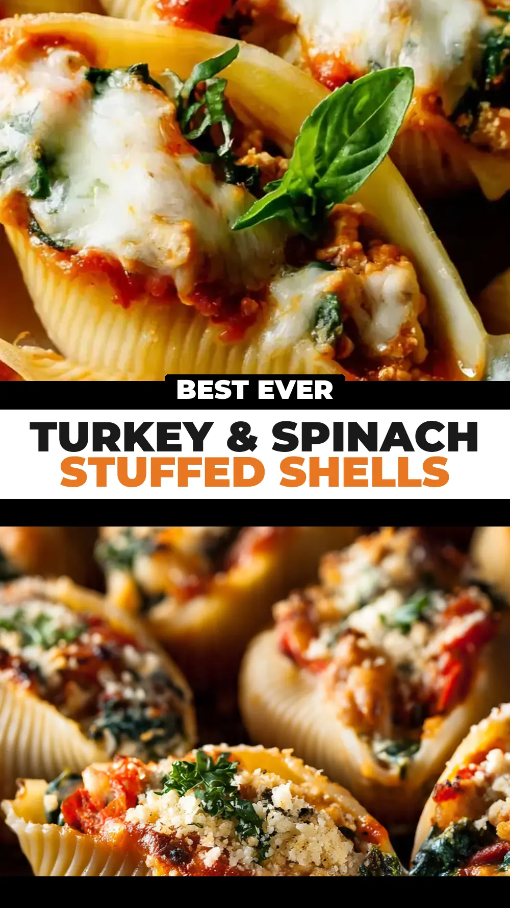 Save Turkey & Spinach Stuffed Shells to Pinterest