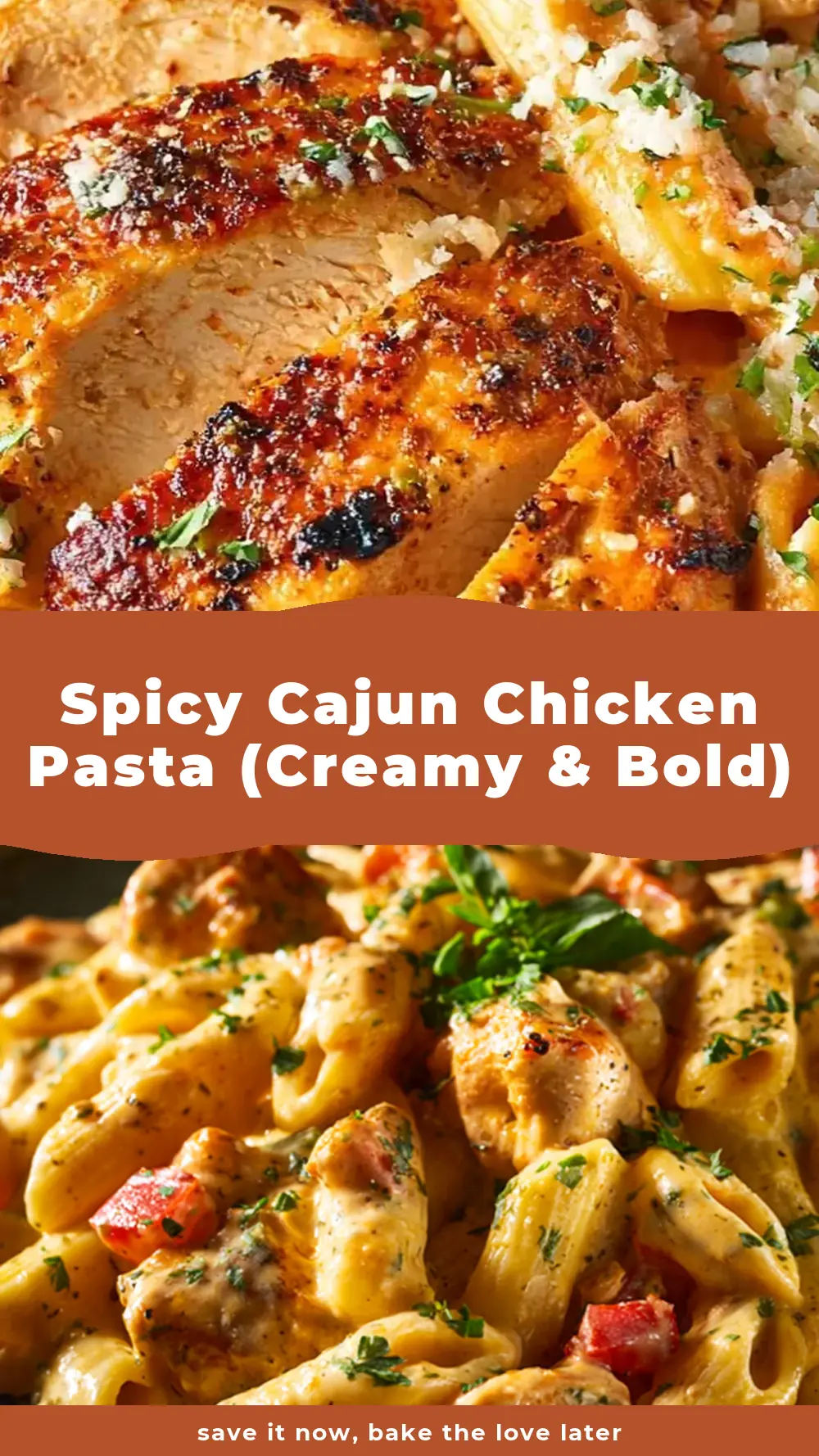 Save Spicy Cajun Chicken Pasta (Creamy & Bold) to Pinterest