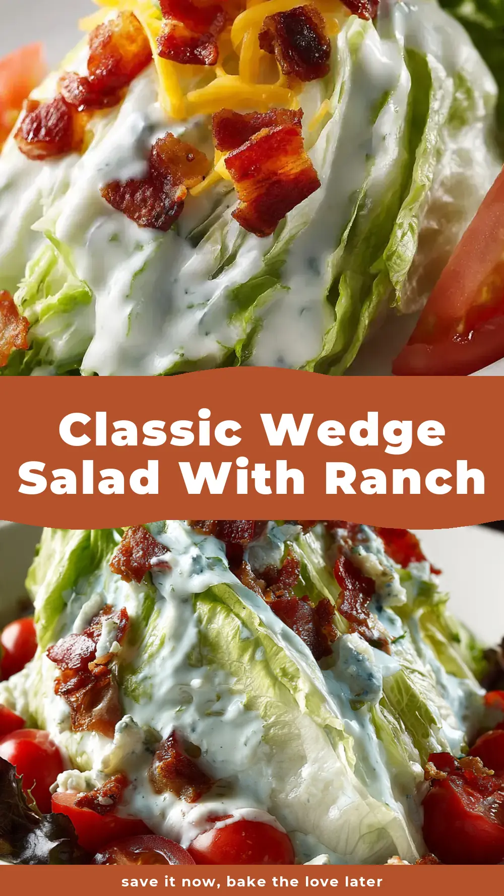 Save Classic Wedge Salad with Ranch to Pinterest