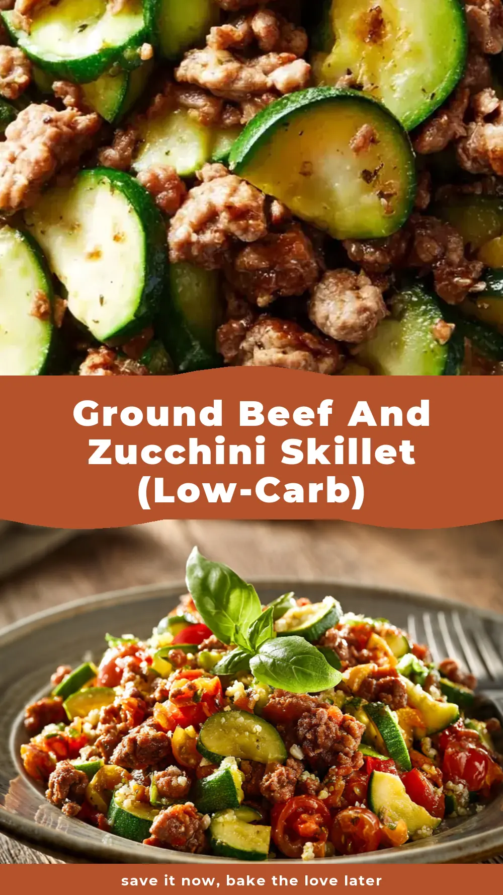 Save Ground Beef and Zucchini Skillet (Low-Carb) to Pinterest