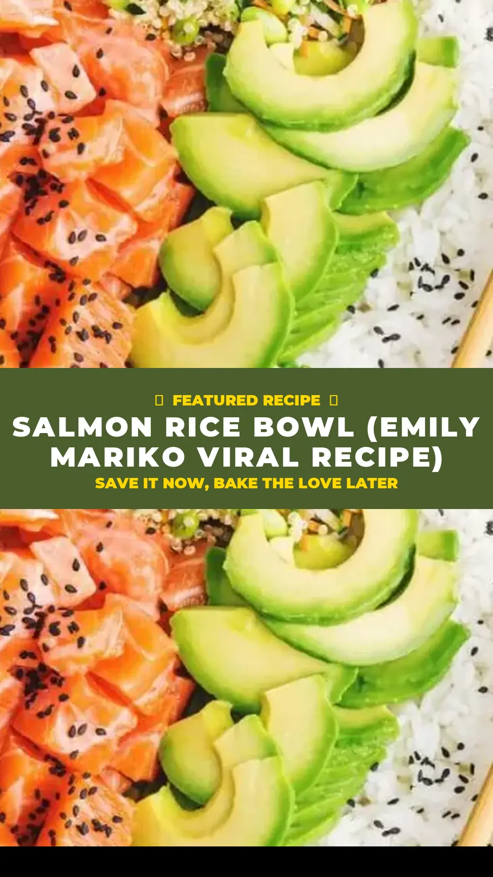Save Salmon Rice Bowl (Emily Mariko Viral Recipe) to Pinterest