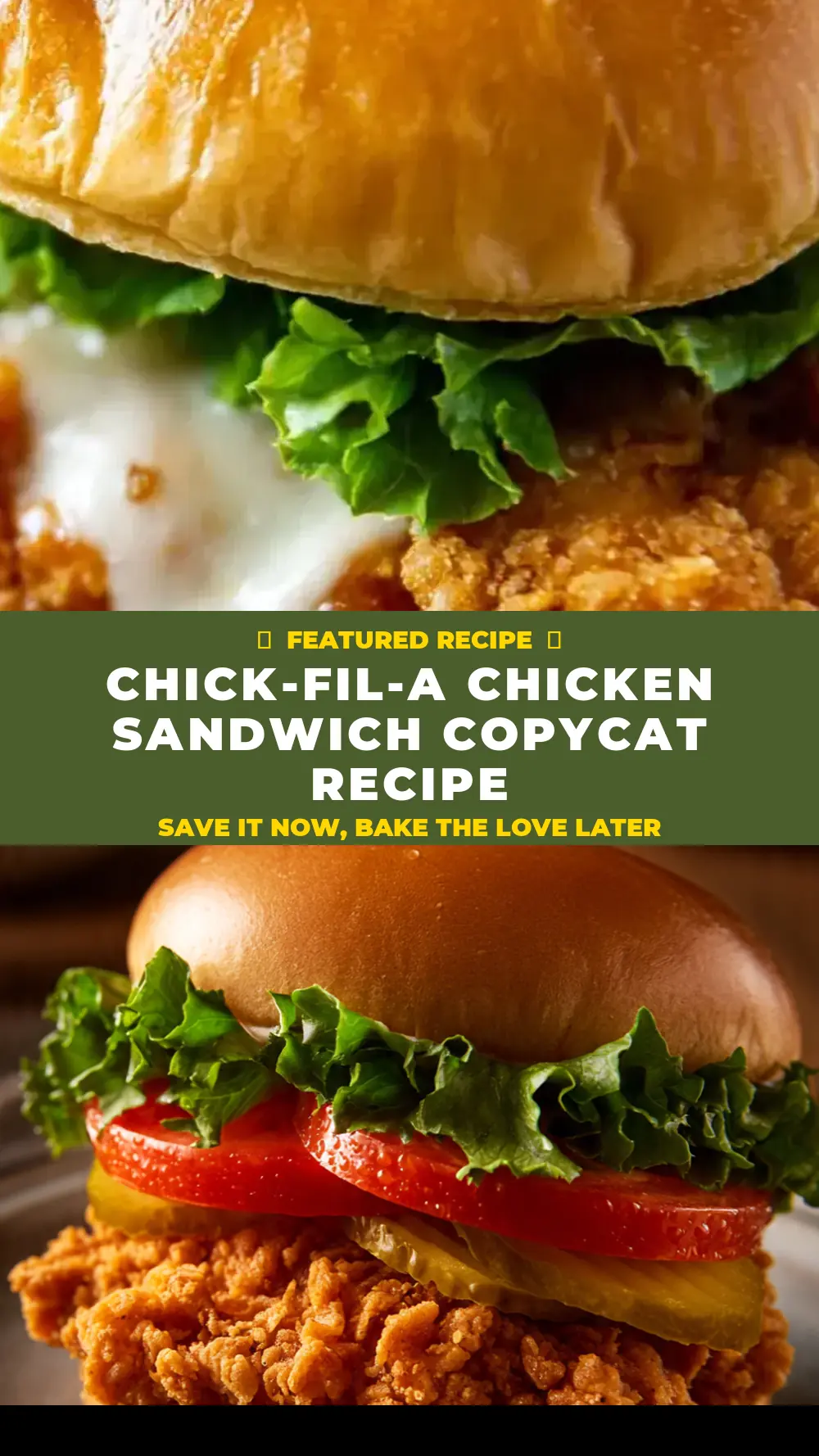 Save Chick-fil-A Chicken Sandwich Copycat Recipe to Pinterest