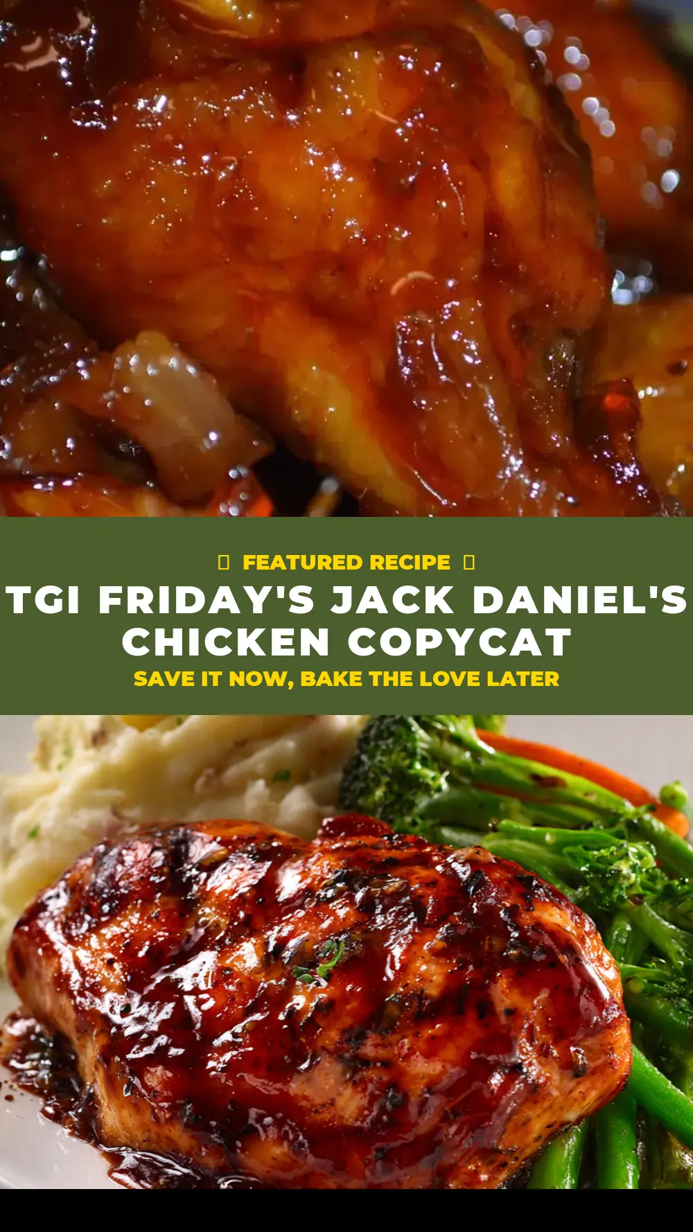 Save TGI Friday's Jack Daniel's Chicken Copycat to Pinterest