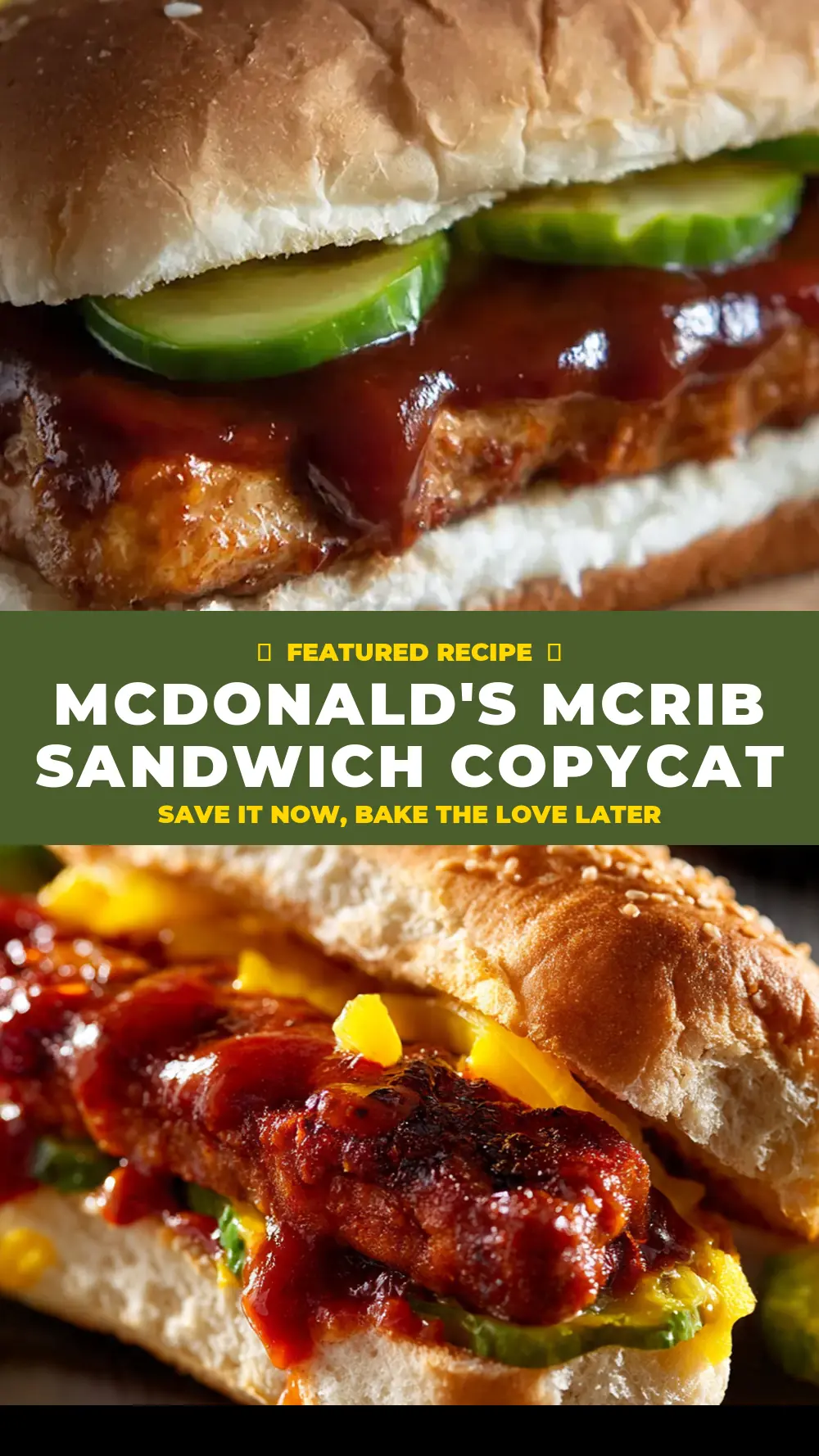 Save McDonald's McRib Sandwich Copycat to Pinterest