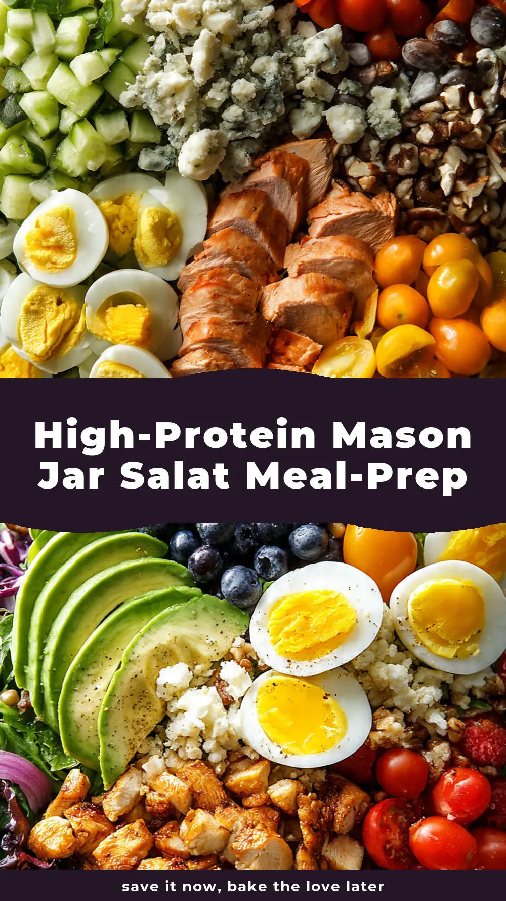 Save High-Protein Mason Jar Salat Meal-Prep to Pinterest