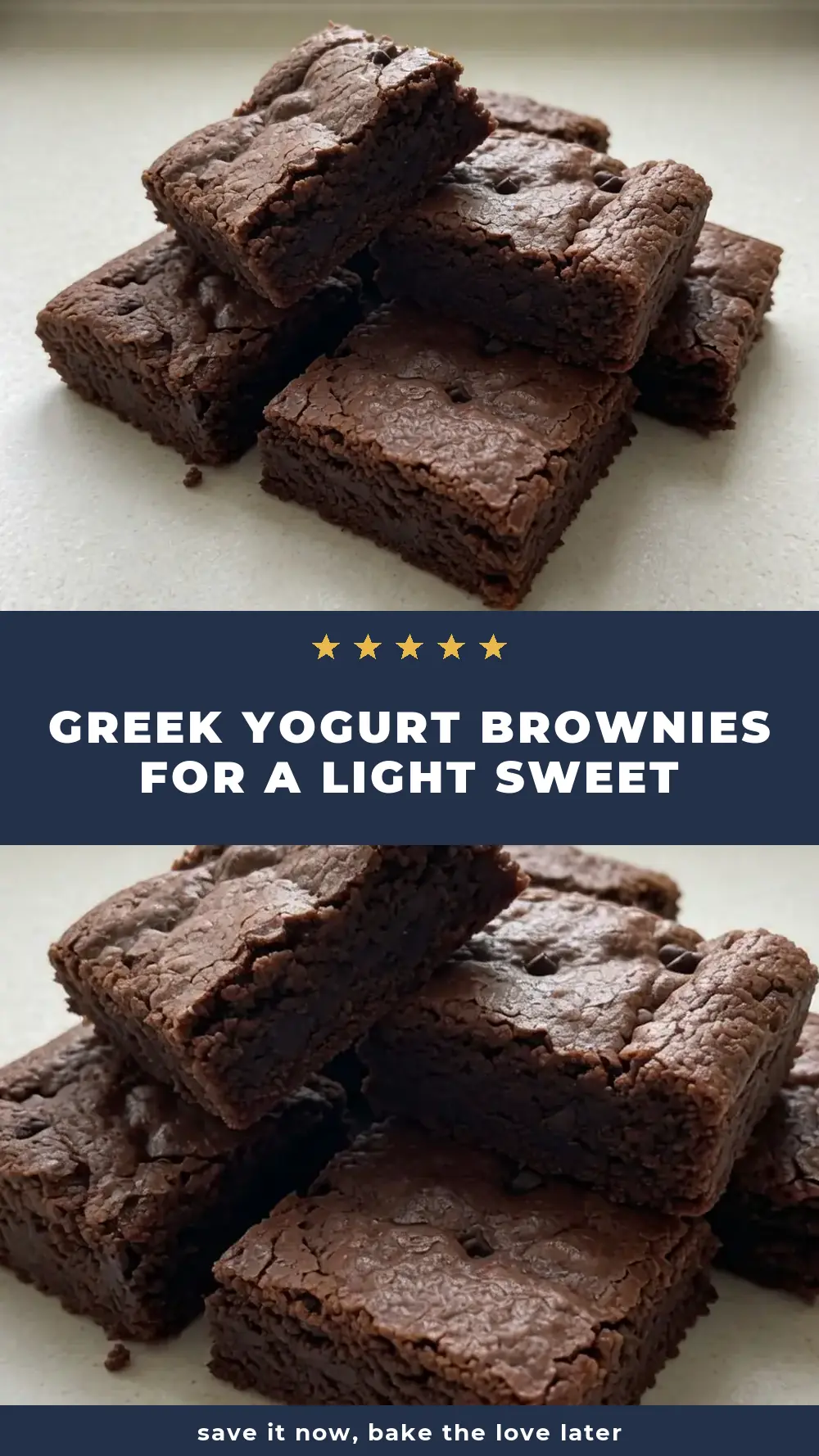 Save Greek Yogurt Brownies for a Light Sweet Treat to Pinterest