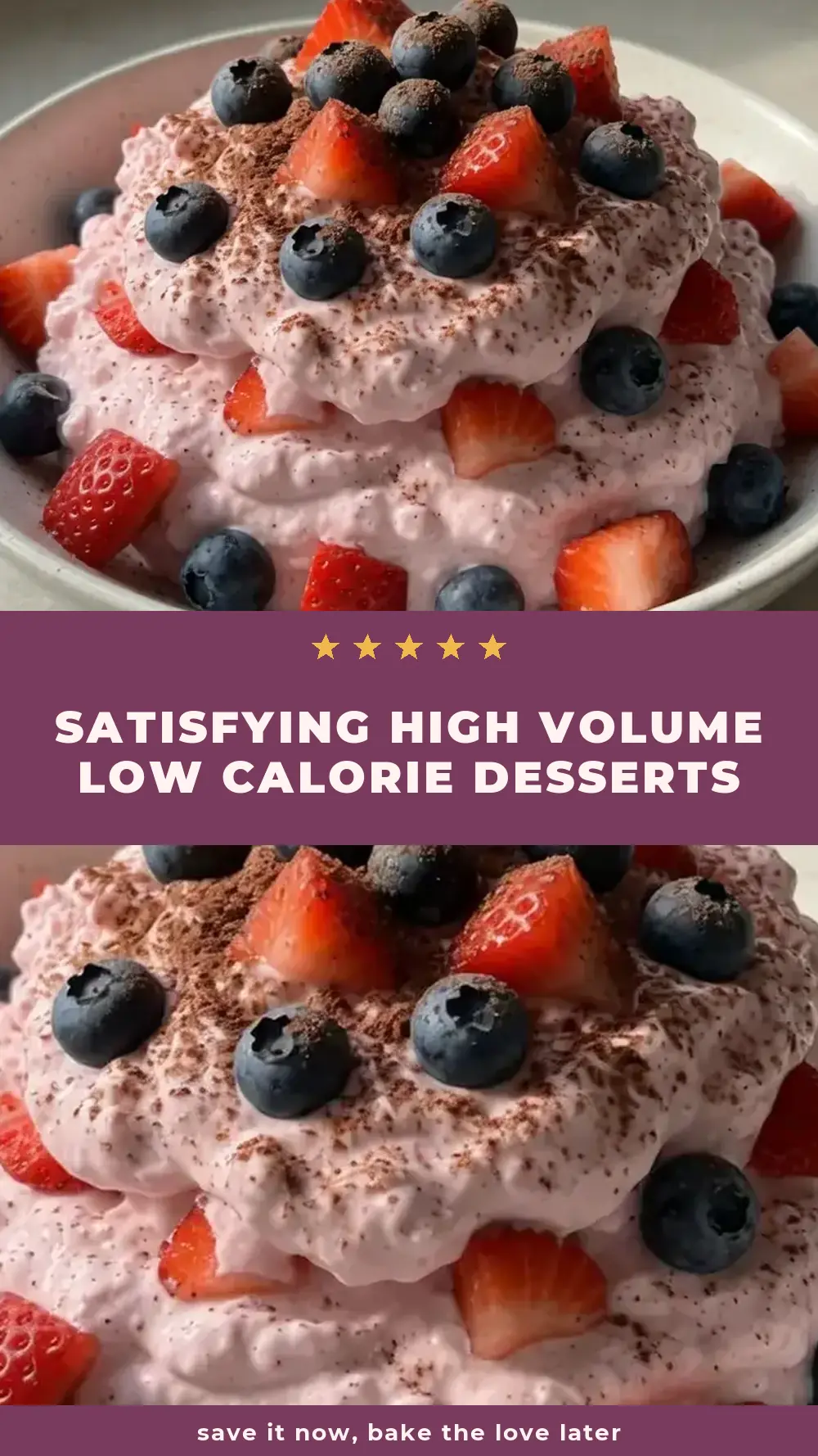 Save Satisfying High Volume Low Calorie Desserts to Pinterest