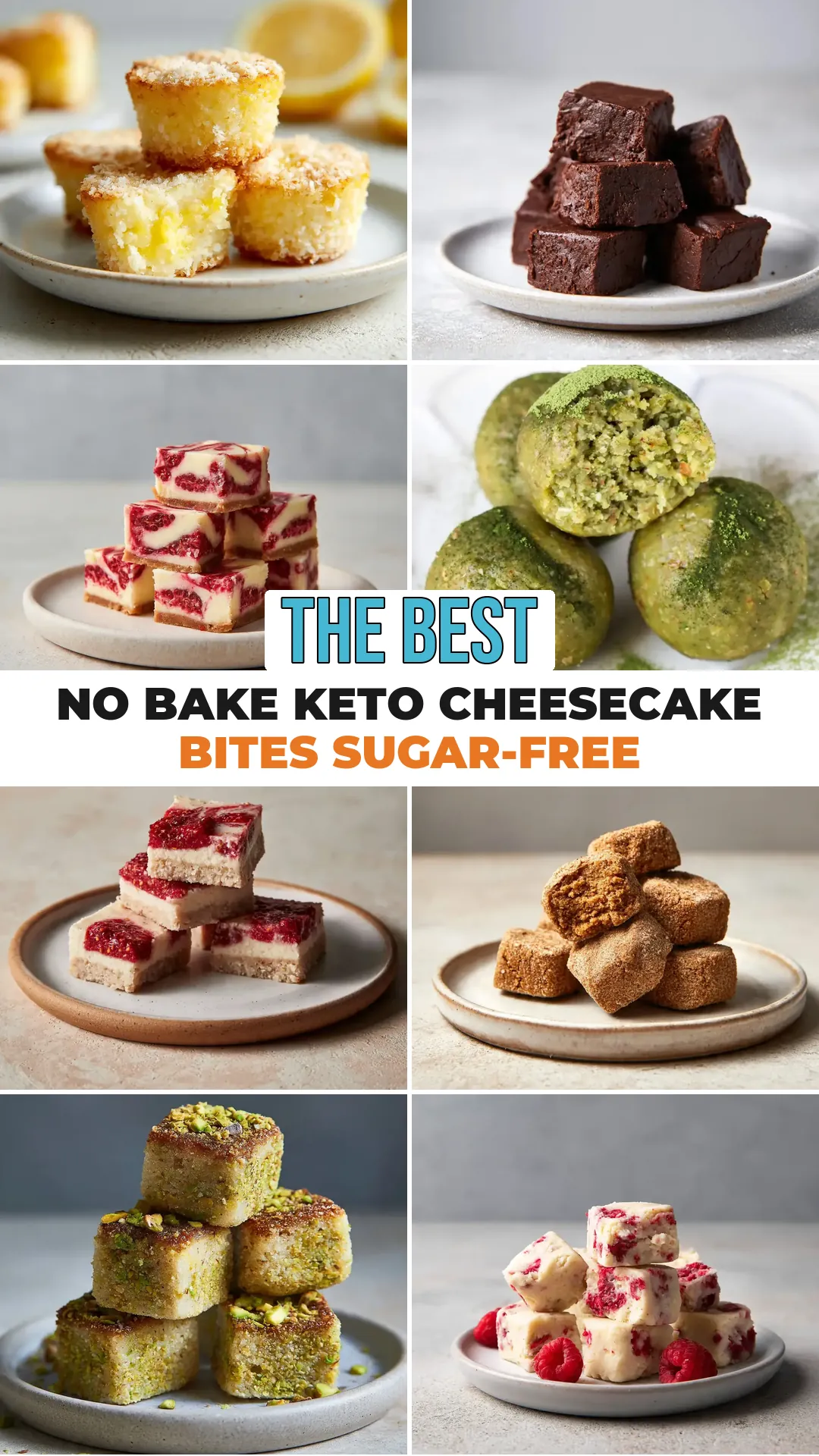 Save No Bake Keto Cheesecake Bites Sugar-Free to Pinterest