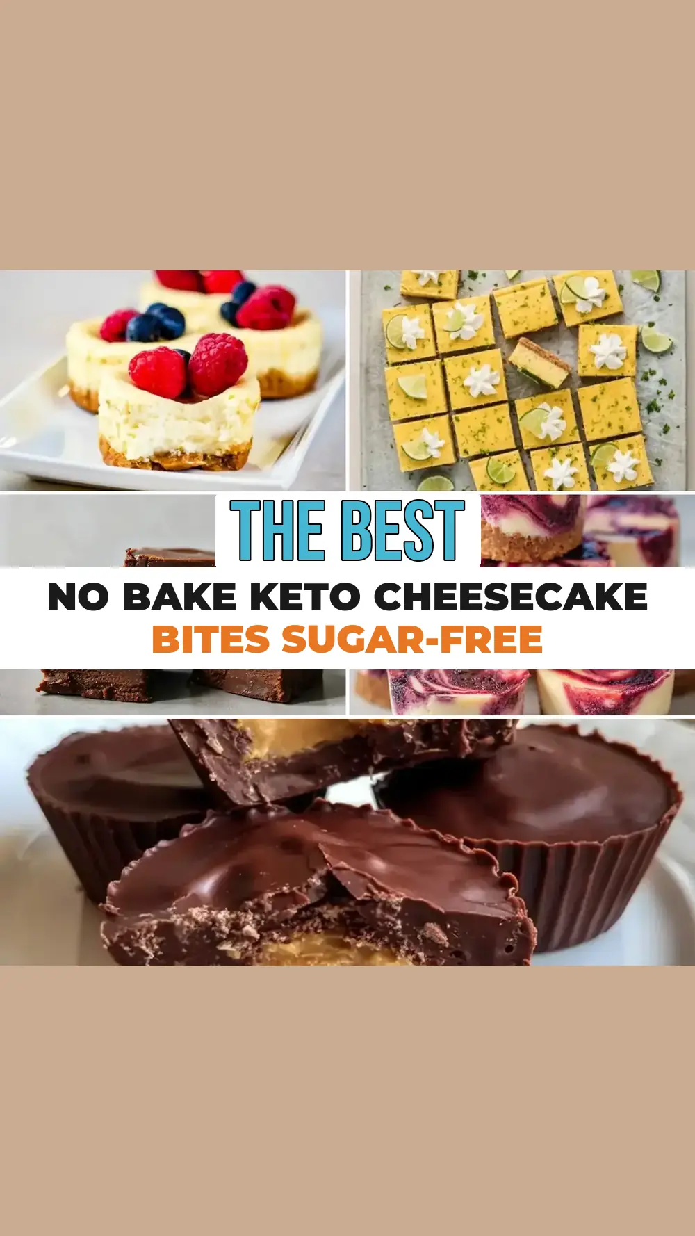 Save No Bake Keto Cheesecake Bites Sugar-Free to Pinterest