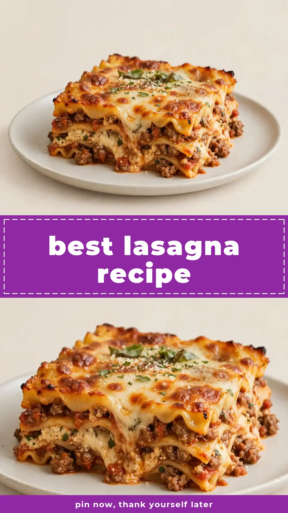 Save Best Lasagna Recipe to Pinterest