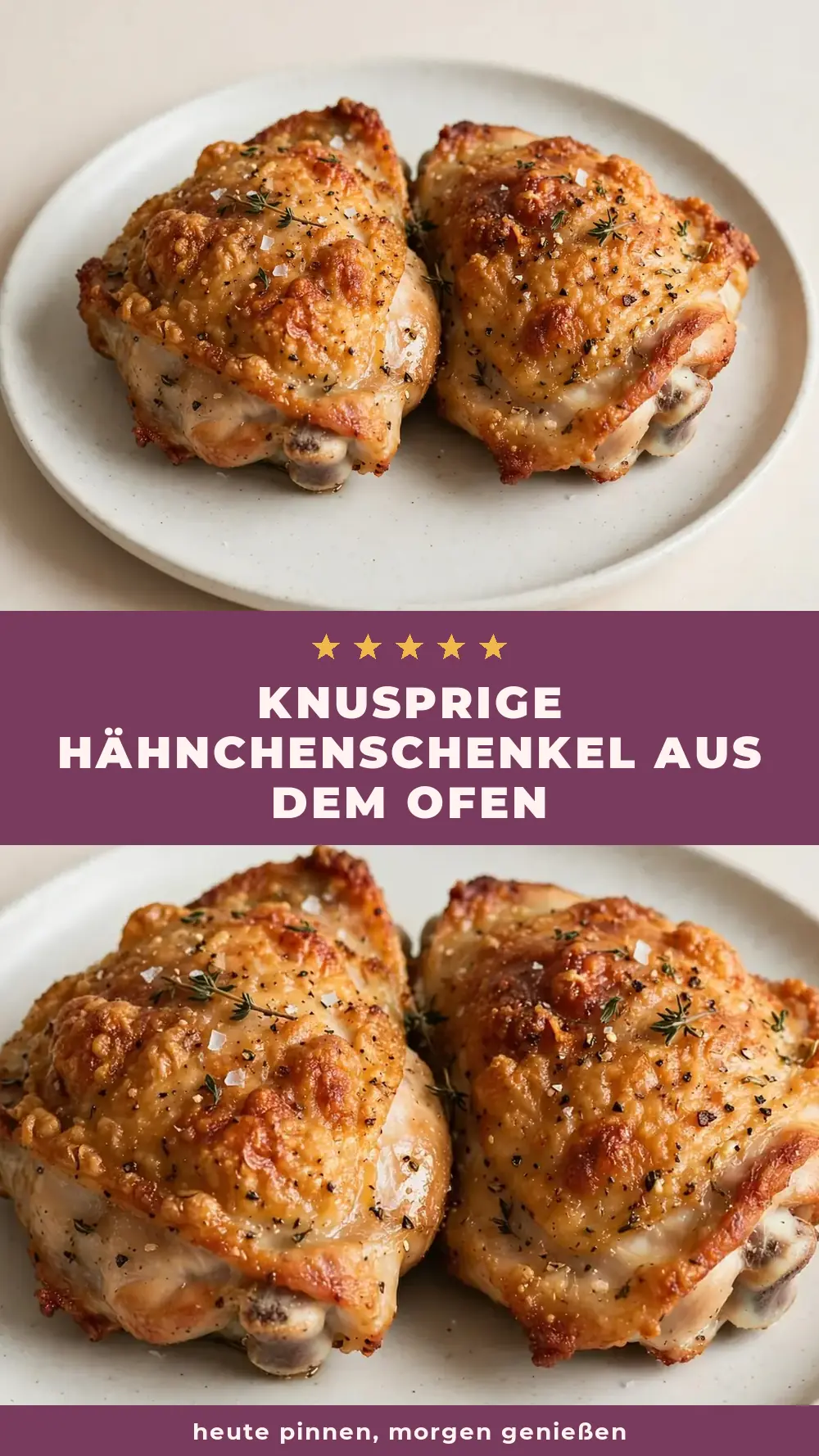 Save Crispy Baked Chicken Thighs Recipe to Pinterest