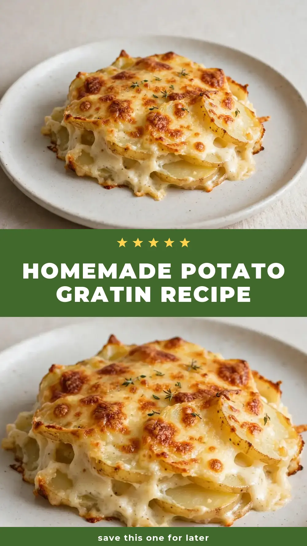Save Homemade Potato Gratin Recipe to Pinterest