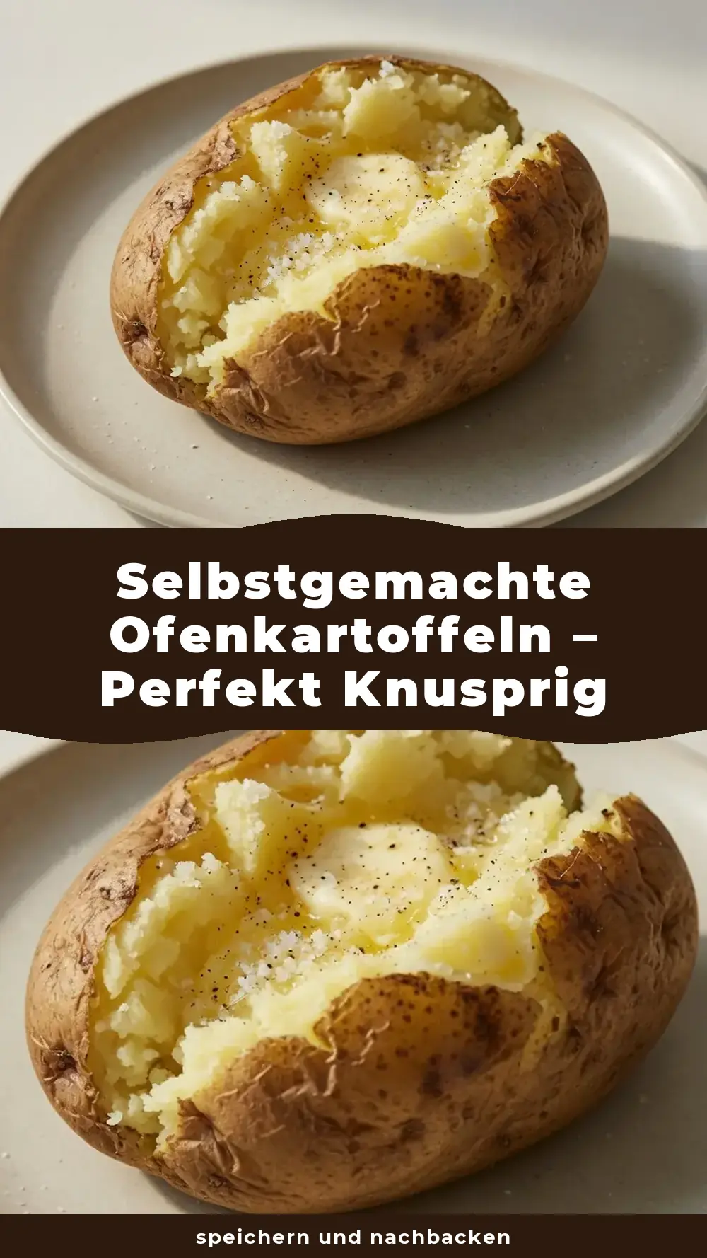Save Homemade Baked Potatoes Recipe to Pinterest