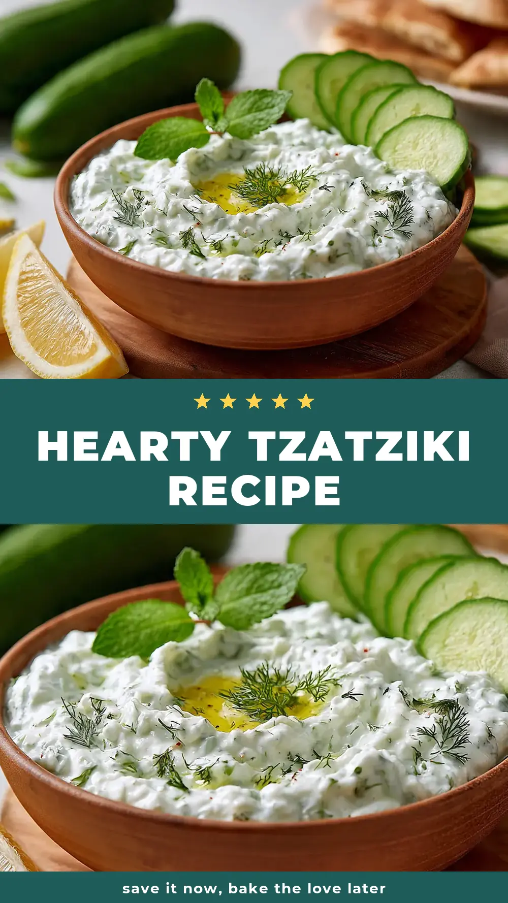 Save Hearty Tzatziki Recipe to Pinterest