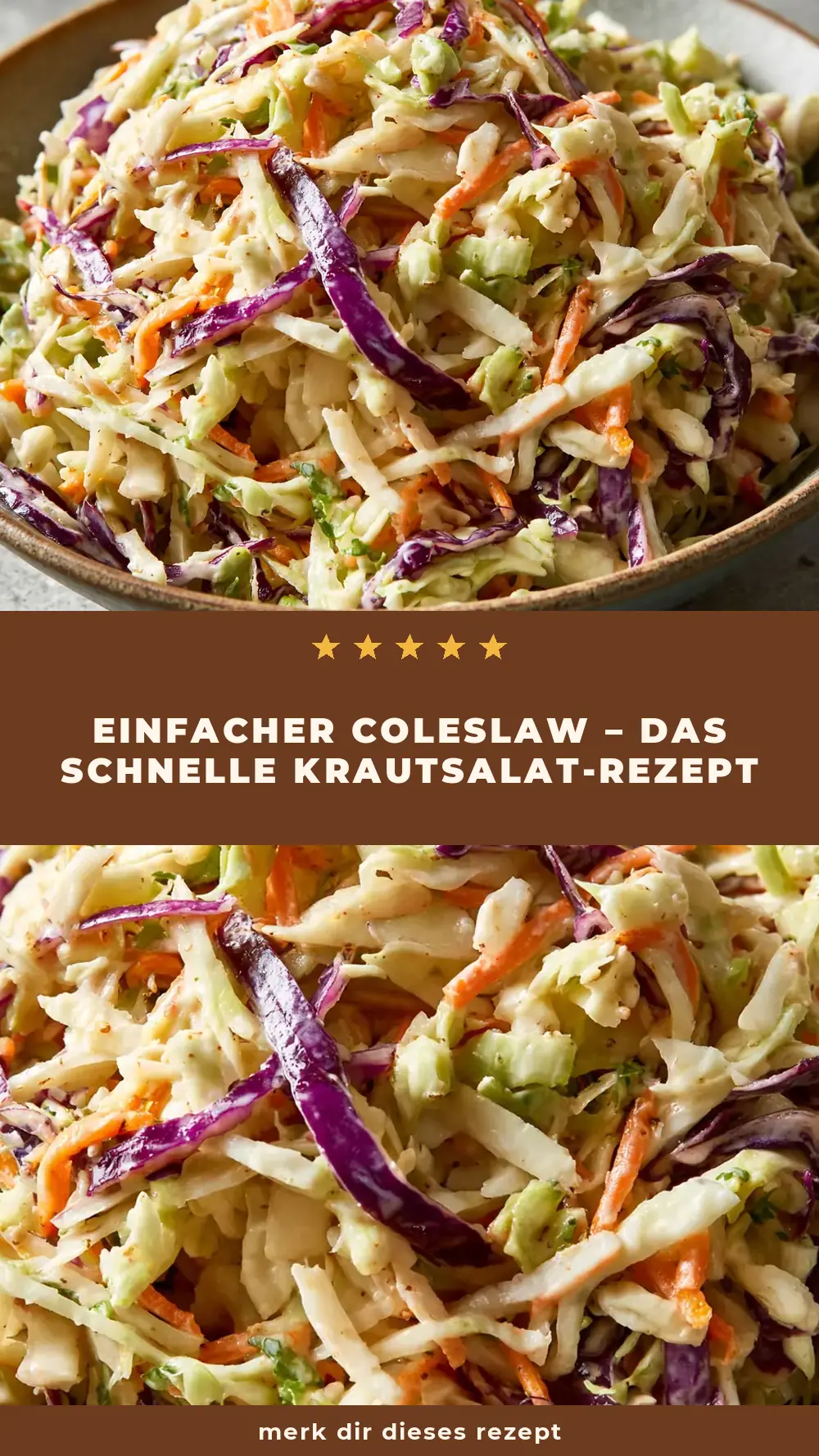 Save Easy Coleslaw Recipe to Pinterest