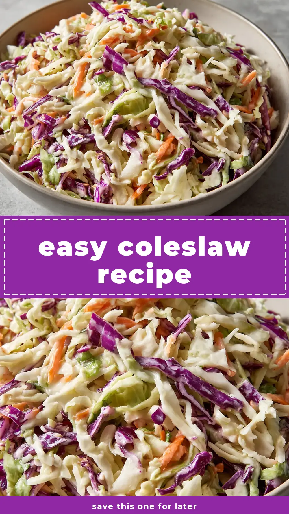 Save Easy Coleslaw Recipe to Pinterest